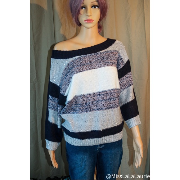 Scoop Neck Horizontal Striped Sweater 💛🌵 - Picture 2 of 8